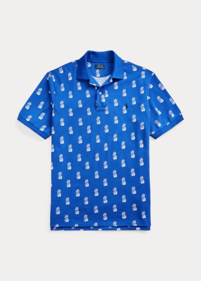 Camisa Polo Polo Ralph Lauren Hombre Azules Azul Rey / Blancos - Pineapple Mesh - DSQCI7028
